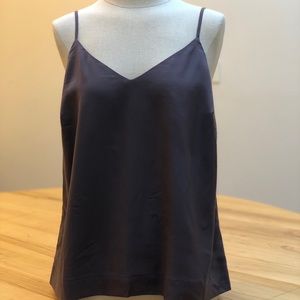 Frank and Oak, V-neck camisole, size medium, in purple gray.